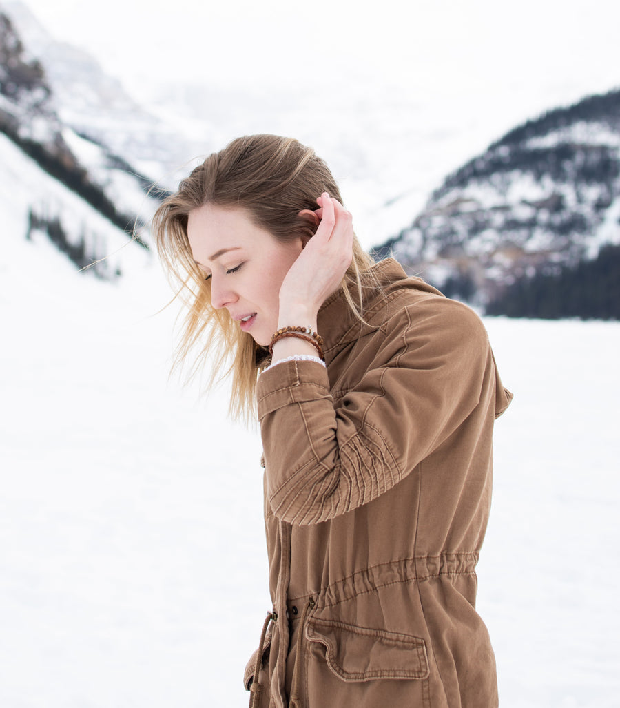 Tan Leather Bracelet - Woven Stone Co.