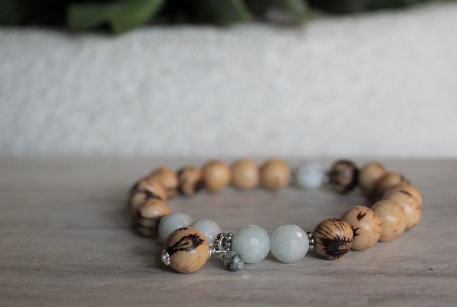 Peruvian Amazonite Acai Seed Stacker - Woven Stone Co.